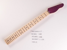 LUTHIER SPECIAL - XGP TE Maple Neck 22 Stainless Frets, Ball Ends, Purple Big Flake Metal Cap